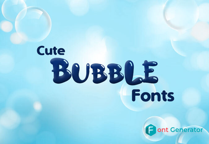 Cute Bubble Fonts 